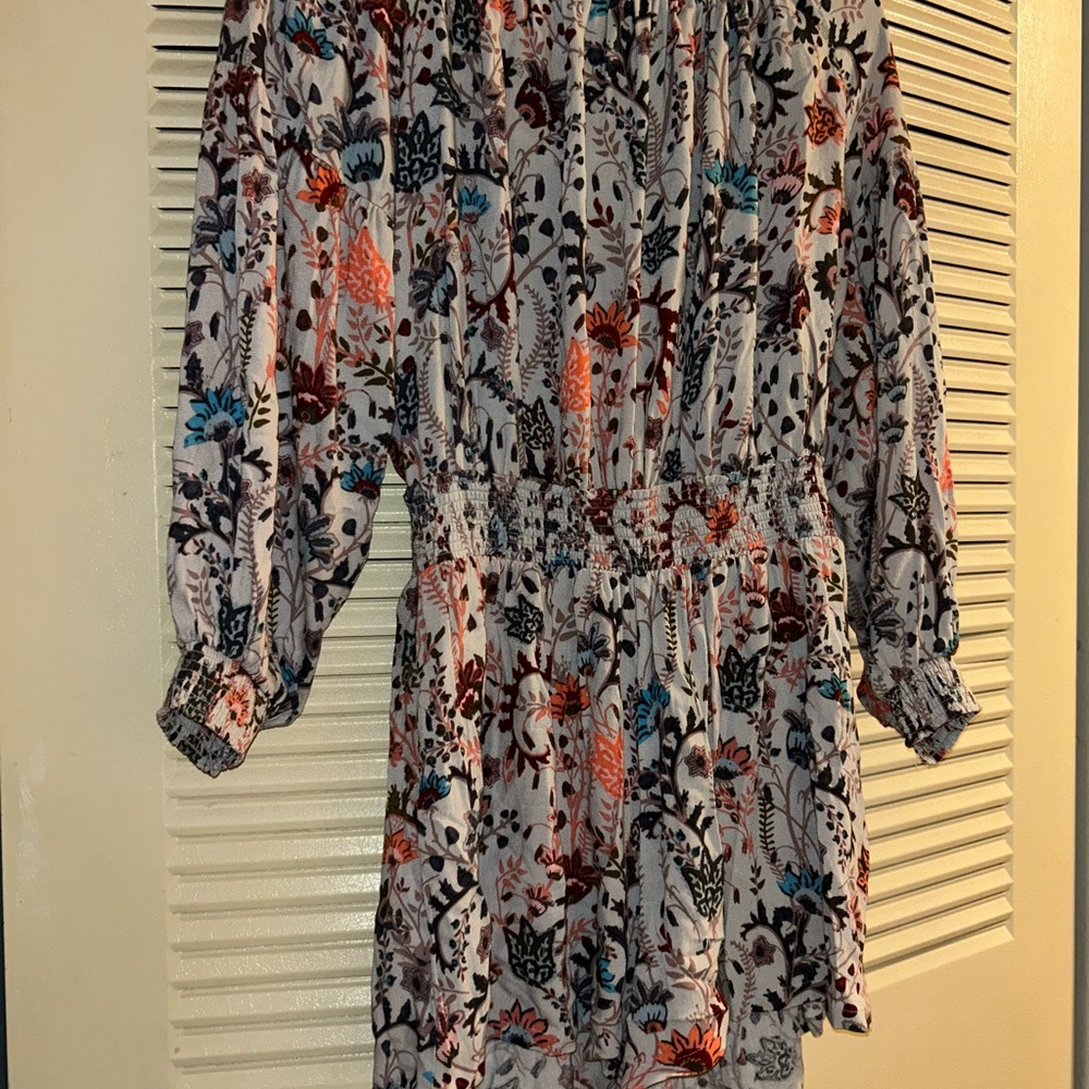 Free People Free and Pretty Floral Print Shorts Romper | Women's Med - Picture 2 of 6